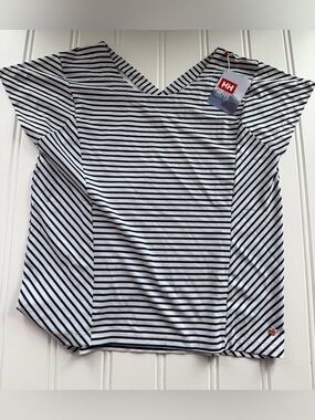 Helly Hansen Womens Siren Striped Tee T-Shirt Top Large NEW 3044